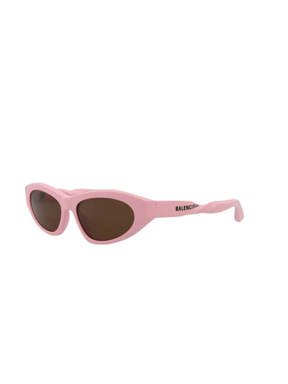 New Balenciaga Women's Sunglasses Cat Eye Acetate Frame Pink Pink Brown